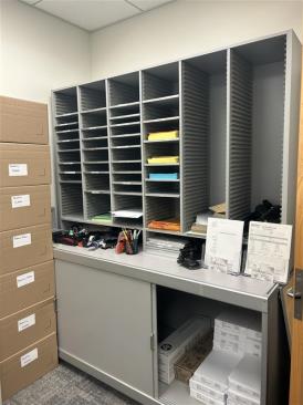 Mail Cabinet with Slider Door Storage