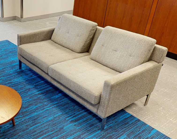 2 seat grey couch