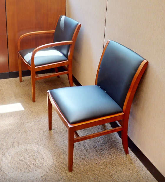 Black guest chair
