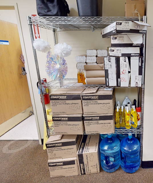 metal/wire shelving