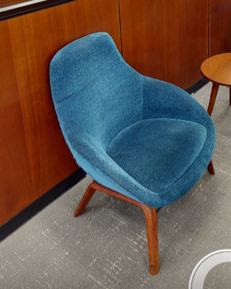 Blue lounge chair