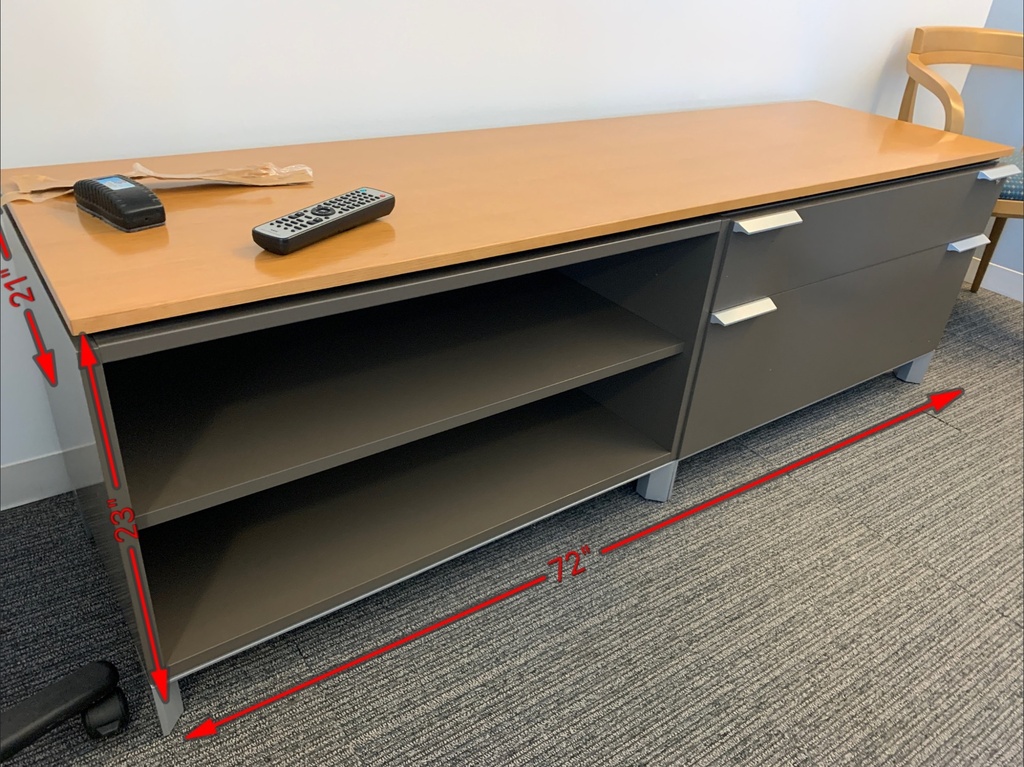 Brown 2 Drawer Lateral Filing Cabinet (23X72X18)