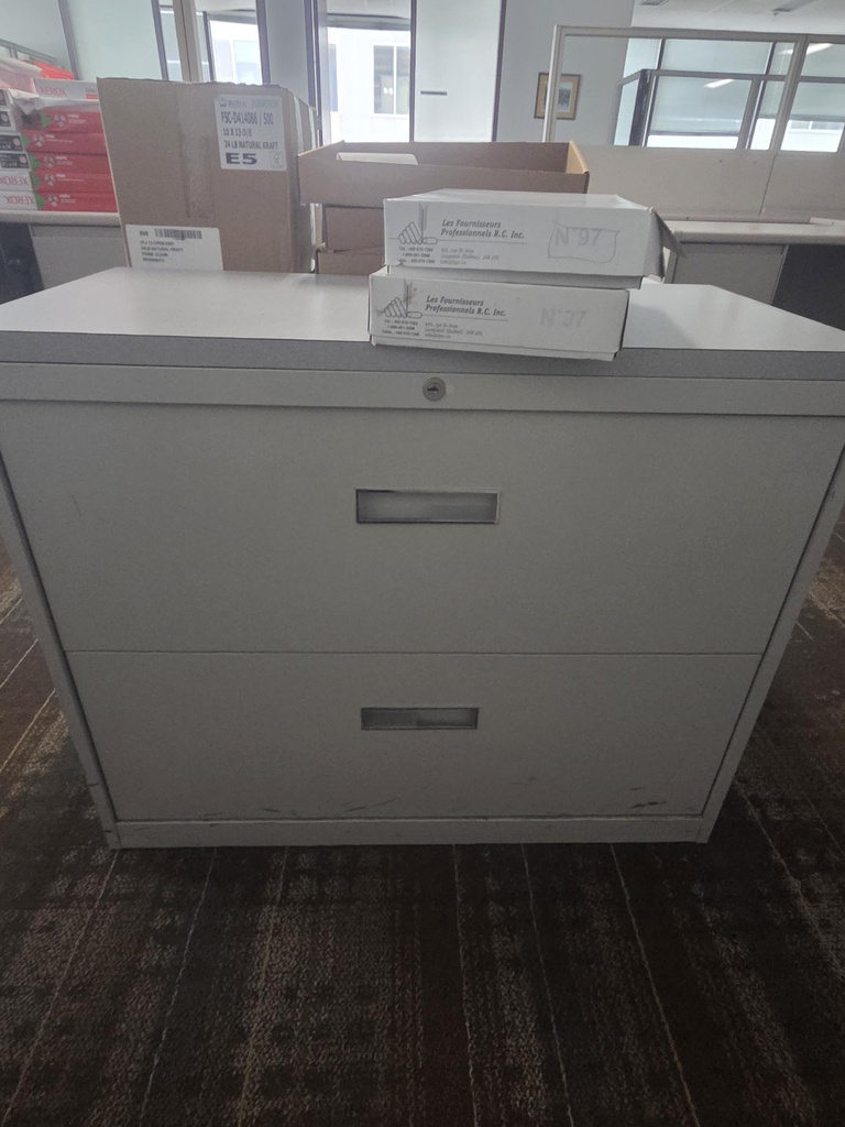 2 drawer filing cabinet - scratched