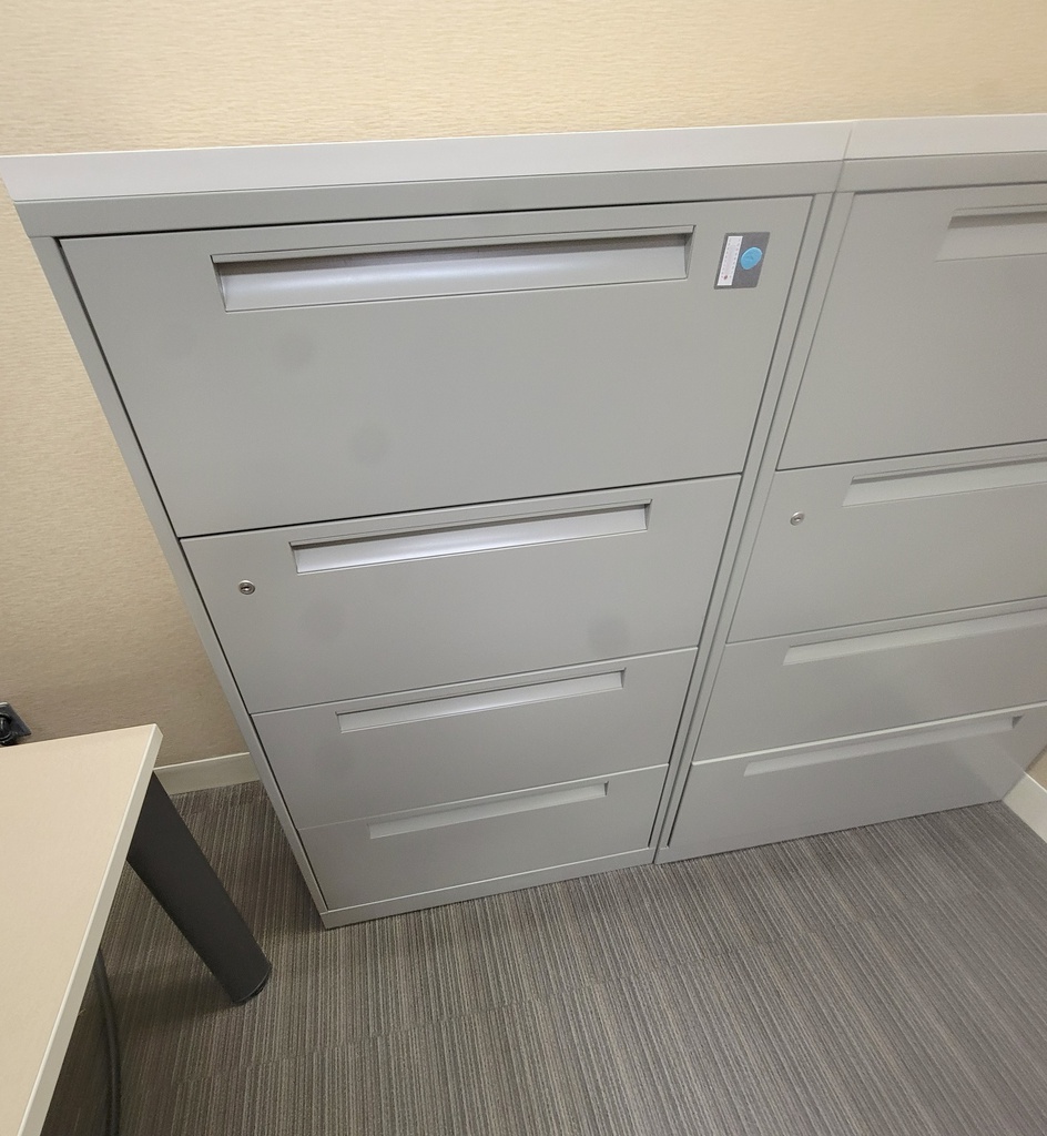 4 drawers cabinet w/top w/m grey