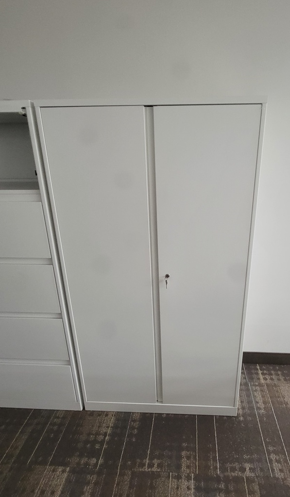 2 doors white cabinet