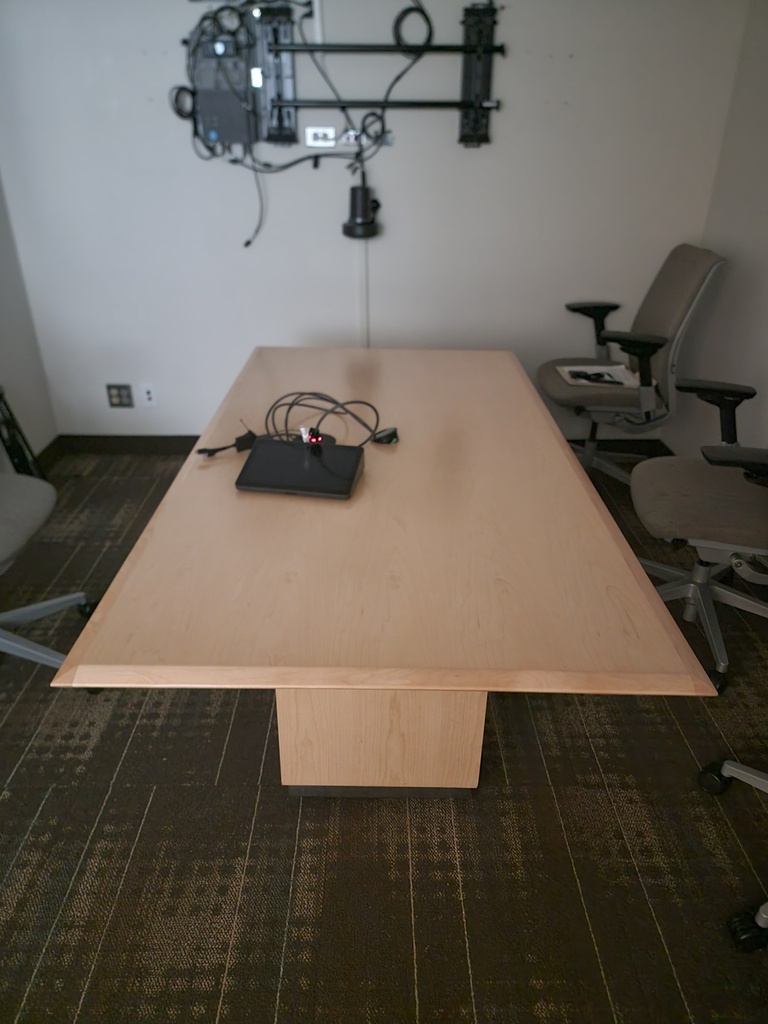 Rectangular wood table