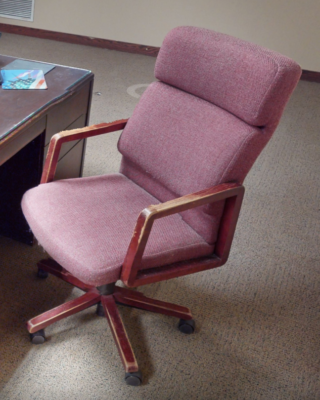 Red conference chair, mobile