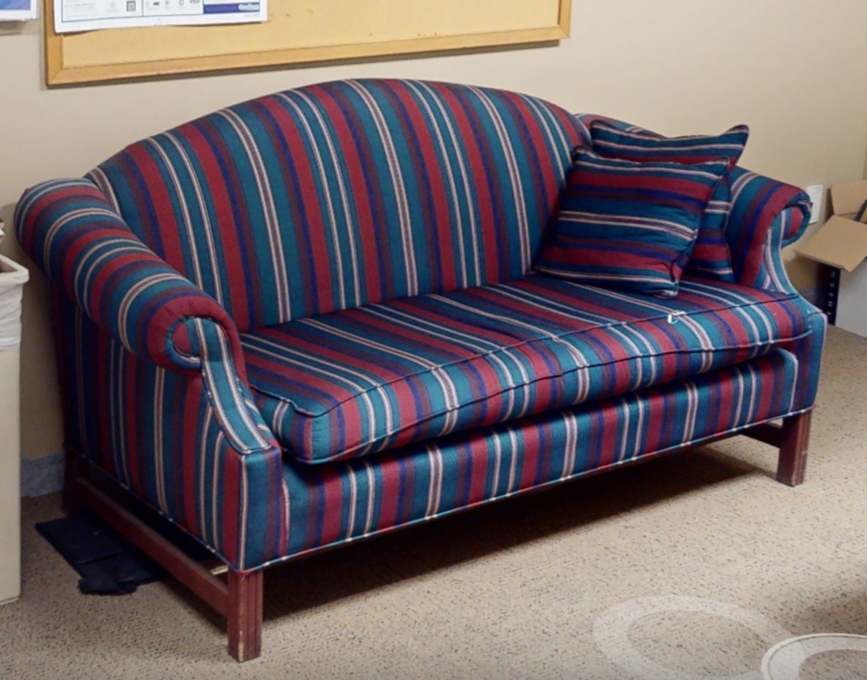 Striped couch