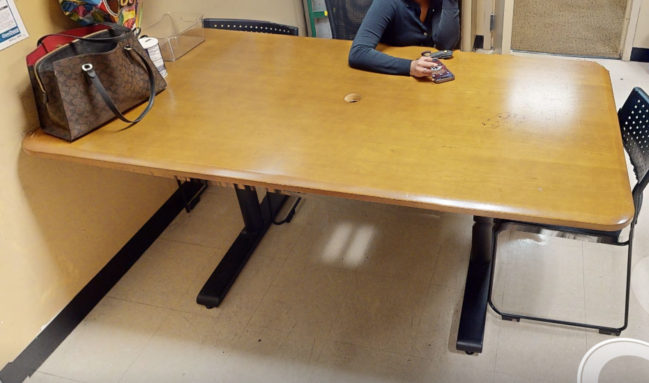 Conference table, wood top