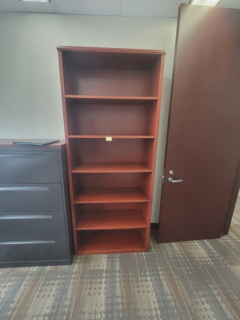 5 shelves bookcase-wood