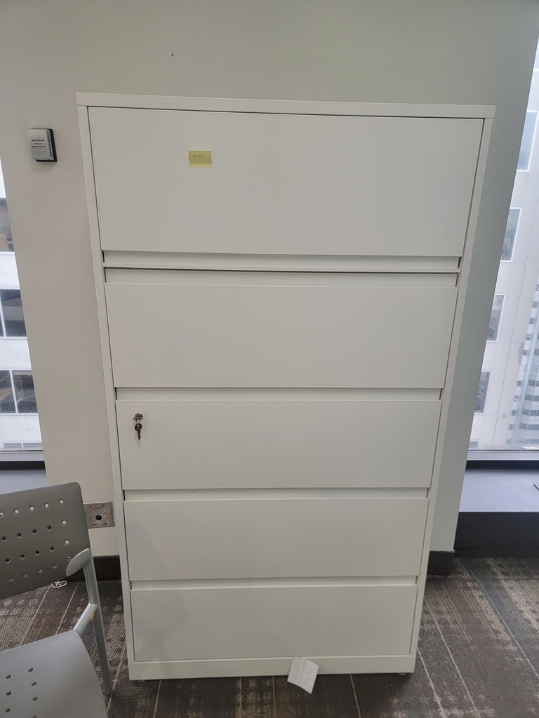 5 drawers met/cab-white