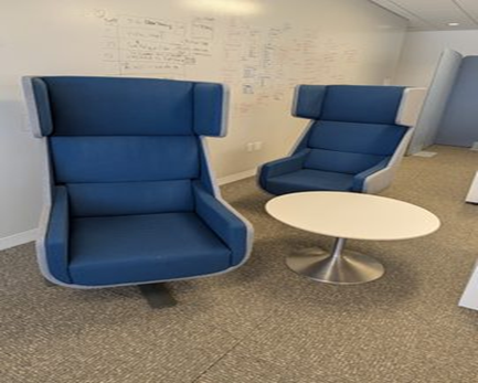 Table, occasional tables, white with silver base, various throughout