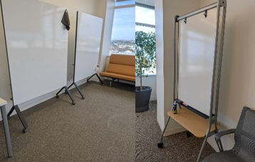 Whiteboard, mobile whiteboards, various styles throughout