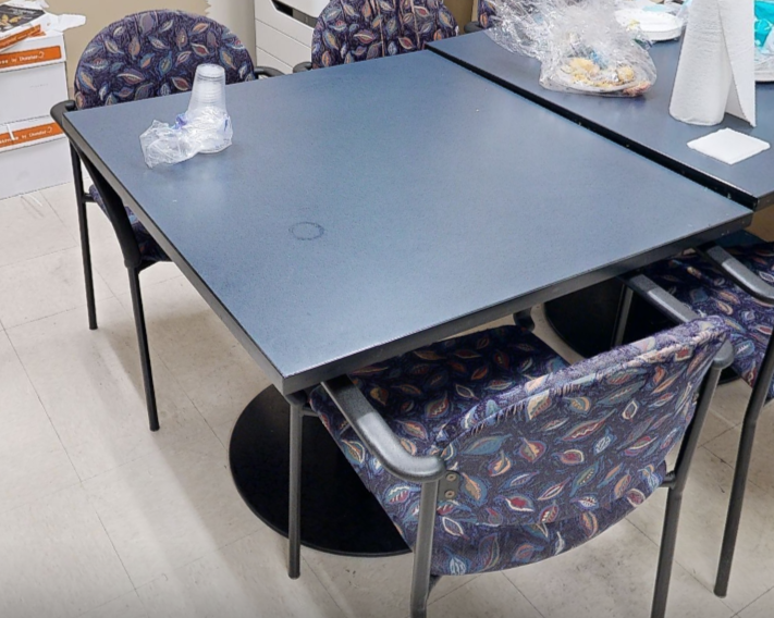 Square break table