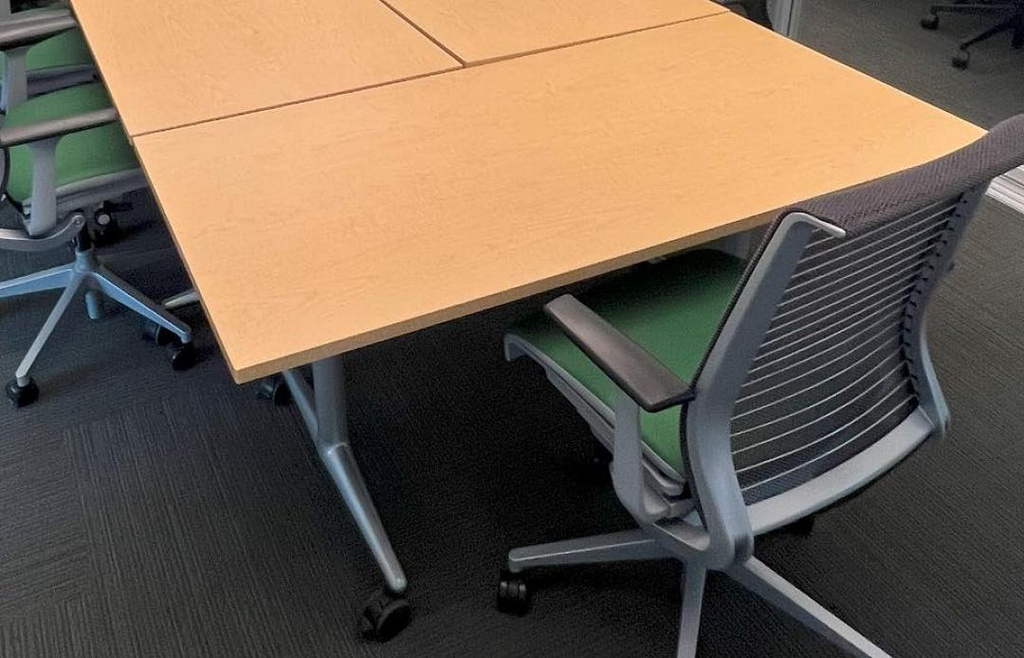 Flip top Table - maple Akira 60 x 30 Fixed Top, No Grommet