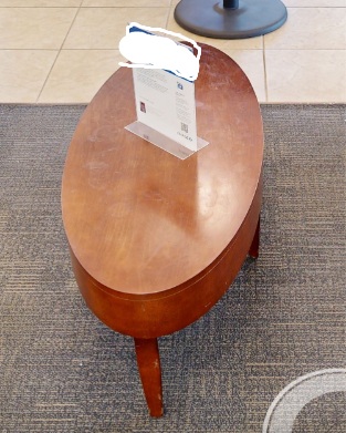 Oval coffee table, wood