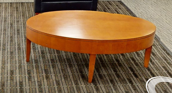 Oval coffee table