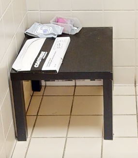 Square side table
