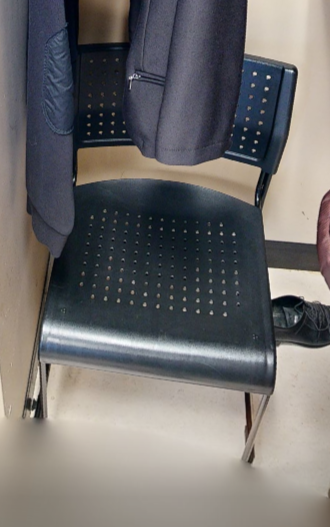 Blk side chair no arms