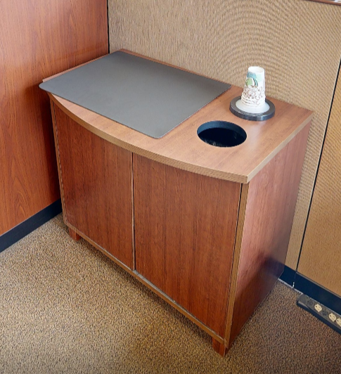 2 door cabinet, wood