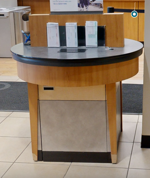 Round check desk