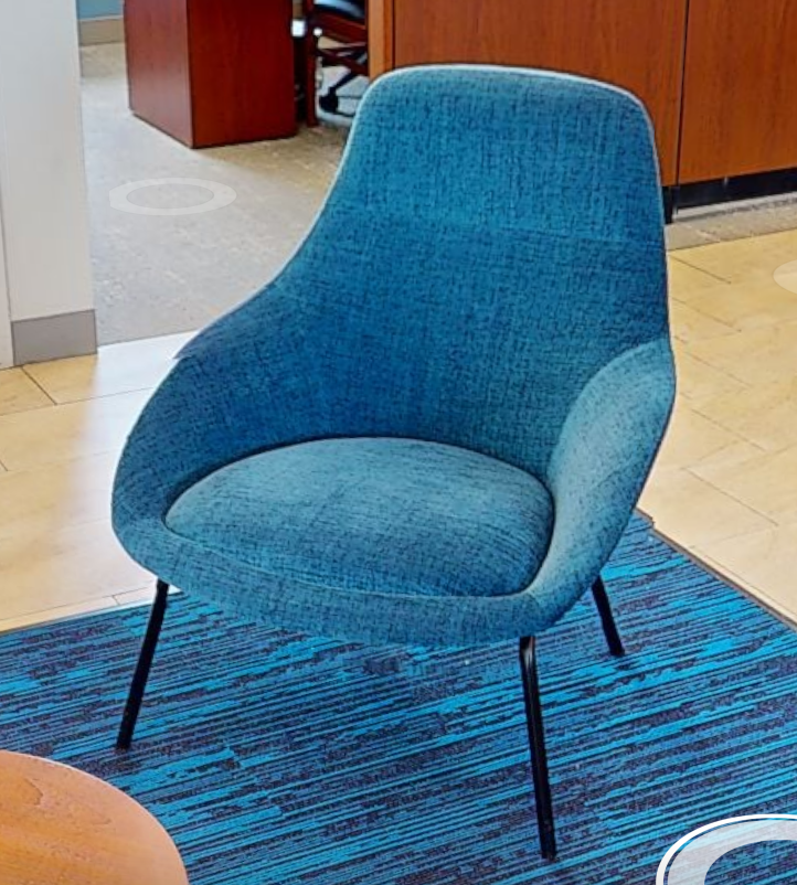 Blue lounge chair