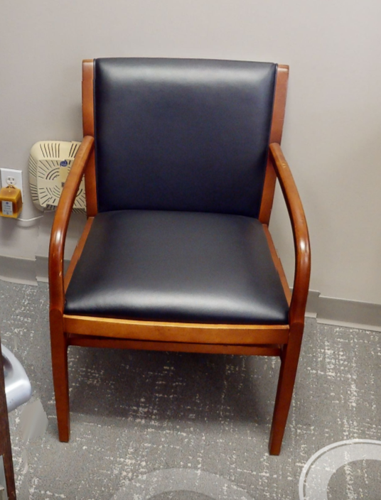 black guest chair