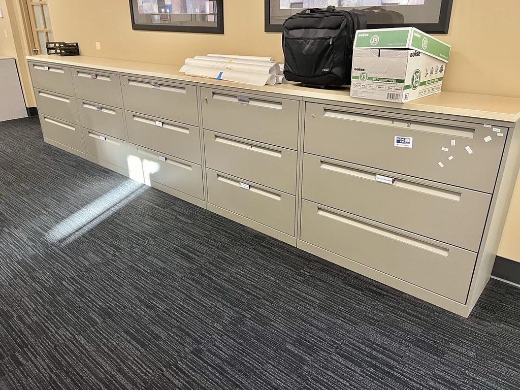 Lateral File - 3H 5R with Common Top