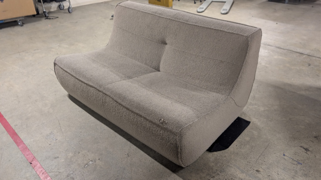 Loveseat / Grey Couch (small tear pictured)