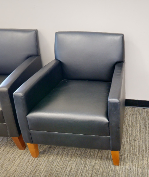 Black lounge chair