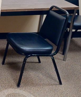 Blue side chair no arm