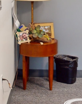 Round side table