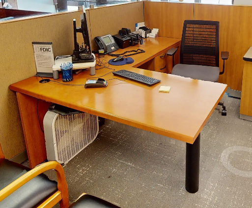 L-shaped desk