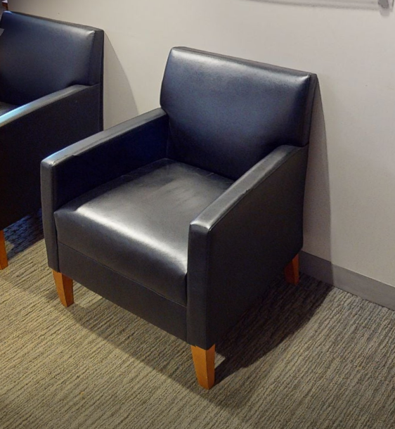 Black lounge chair