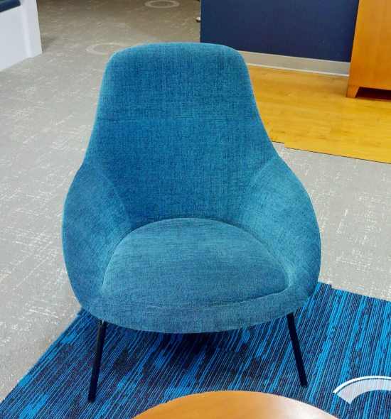 Blue lounge chair