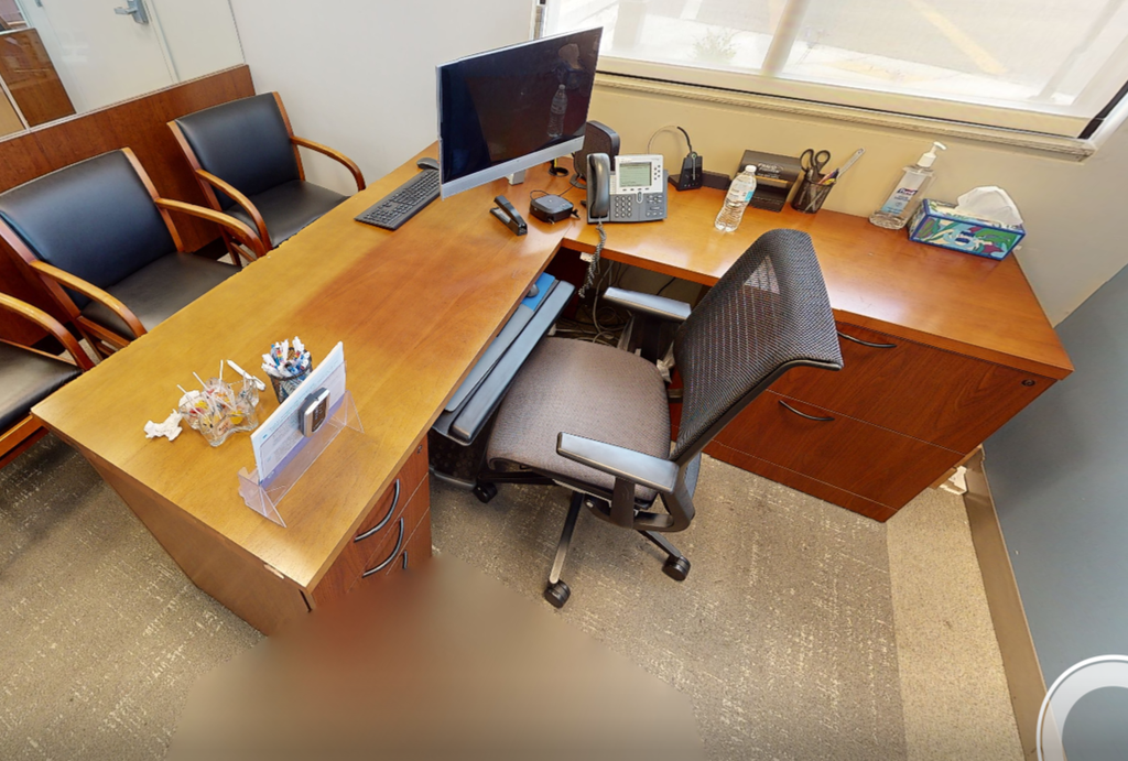 L-shaped desk