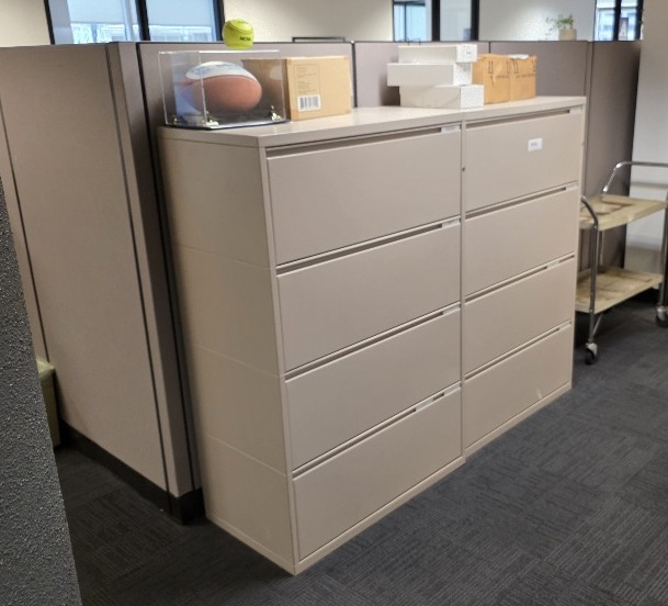 Tan Lateral File Cabinet
