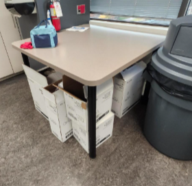 Grey Table- Black Legs