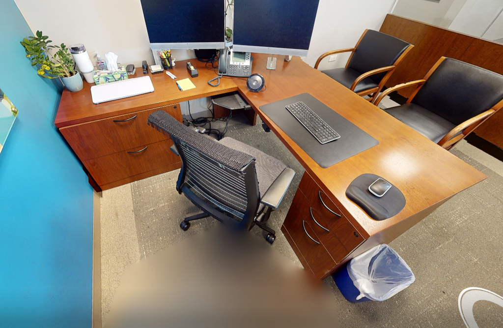 L-shaped desk