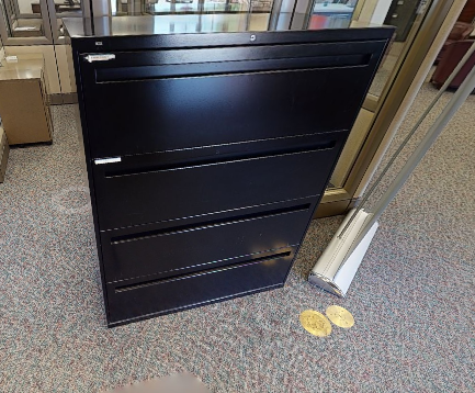 Filing Cabinet - 4 Drawer, Black