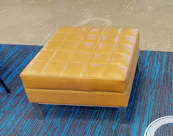 Gold square ottoman