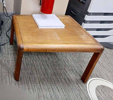 Square side table, wood