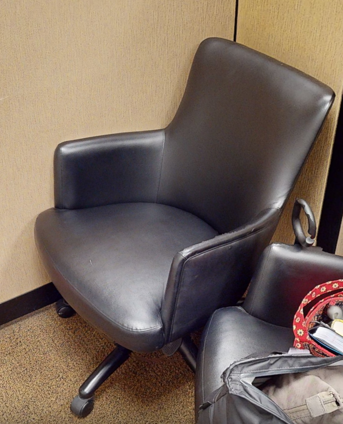 Blue mobile conference chair