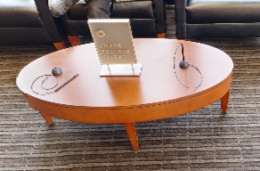Oval coffee table