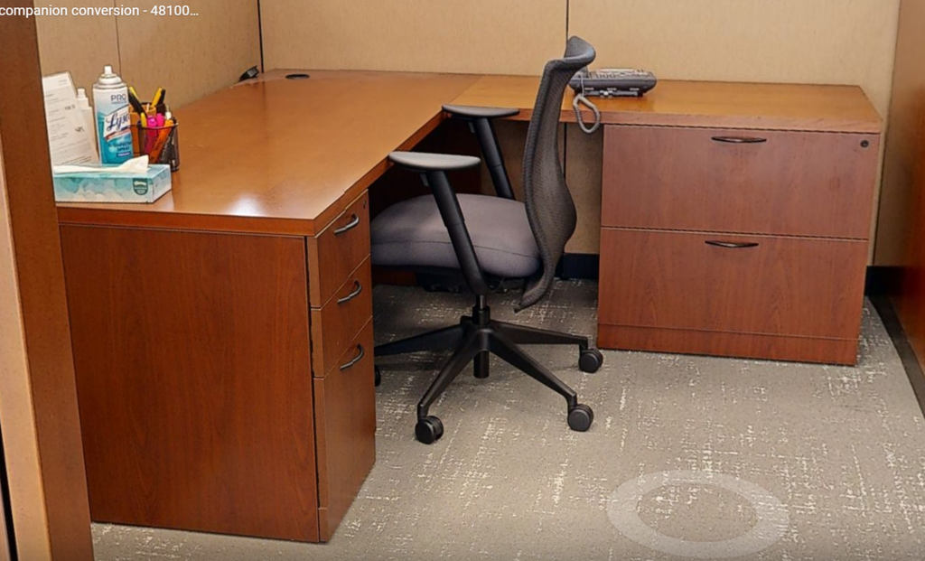 L-shaped desk