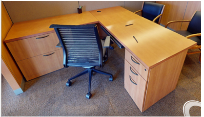 L-shaped desk