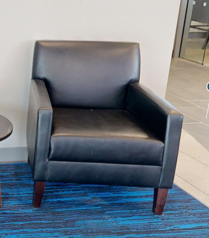 Black lounge chair