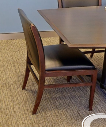 Black side chair no arms