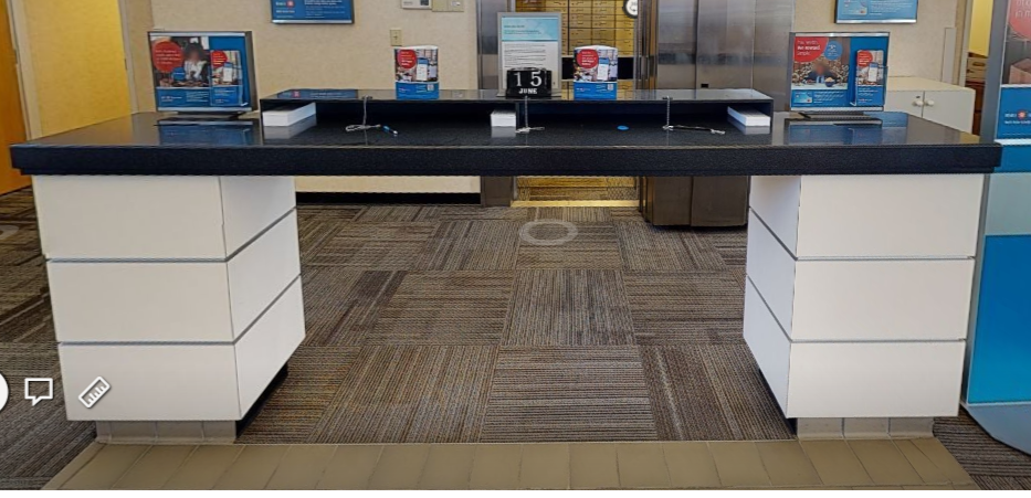 Large cheque desk