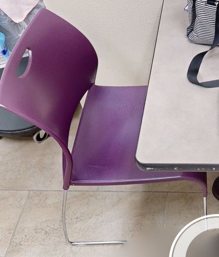 Purple cafe chair